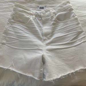 White Paige jean shorts